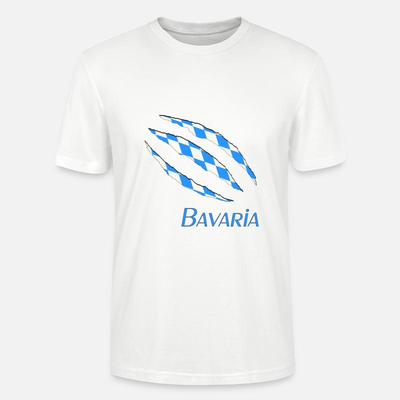 Bavaria Risse Cuts bavaria Bayern - Stanley/Stella Unisex Bio-T-Shirt CRAFTER - Weiß