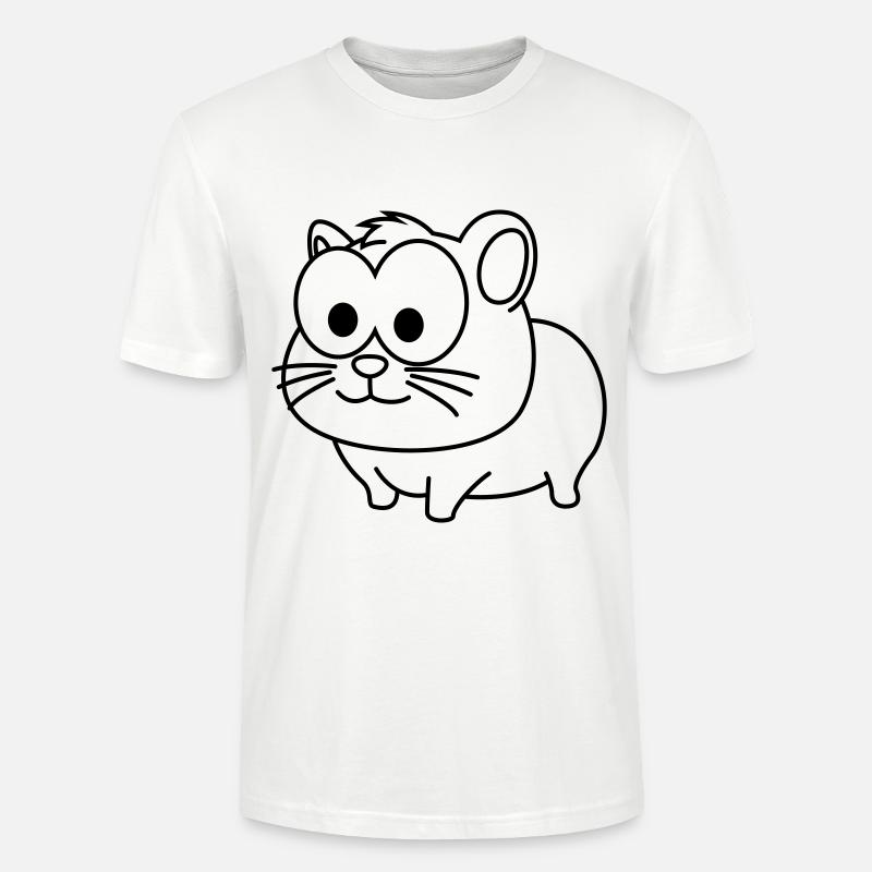 Hamster Comic Tier - Stanley/Stella Unisex Bio-T-Shirt CRAFTER - Weiß