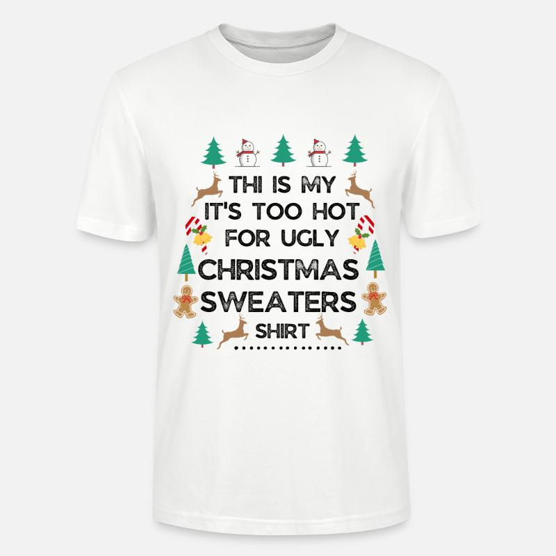 Weihnachtspullover - Stanley/Stella Unisex Bio-T-Shirt CRAFTER - Weiß