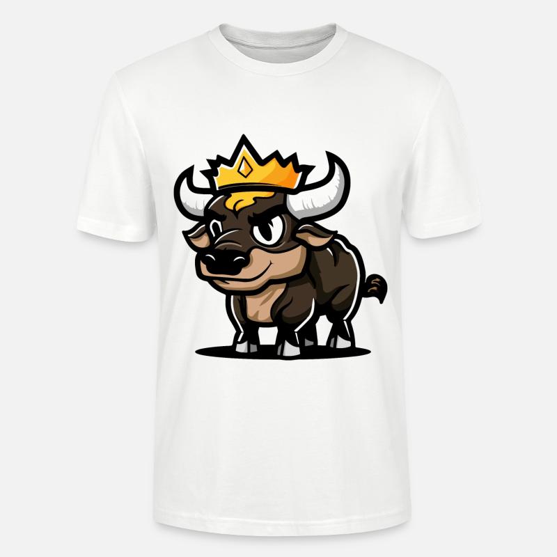 Stier Comic Krone - Stanley/Stella Unisex Bio-T-Shirt CRAFTER - Weiß