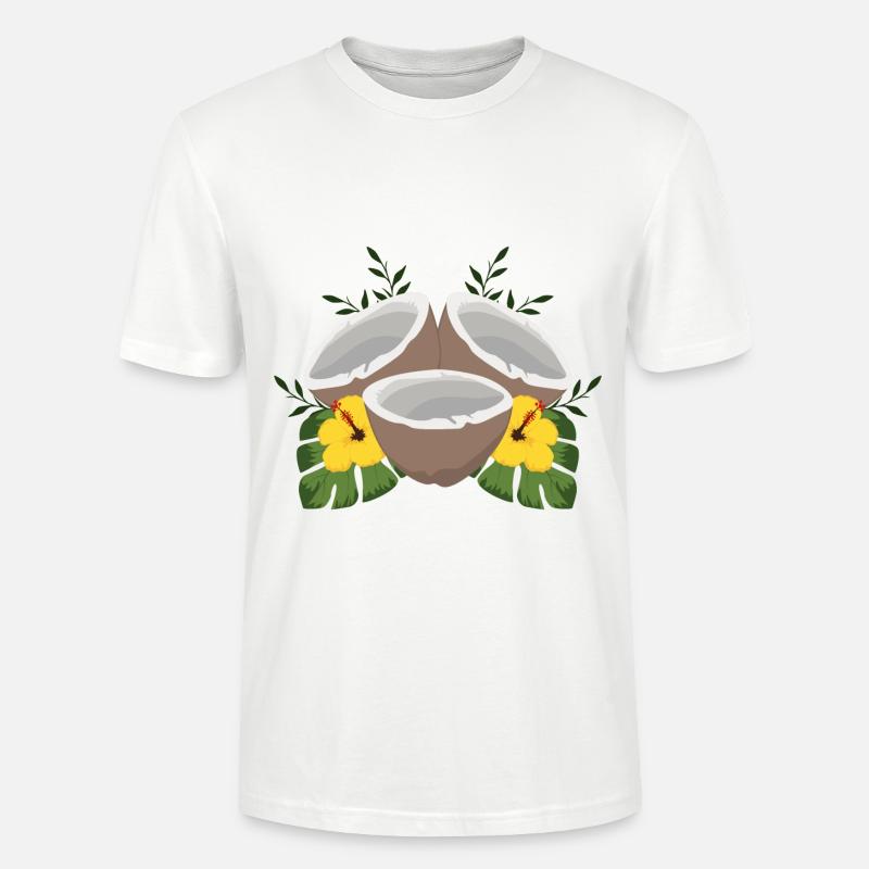 Noix de coco d'été - T-shirt bio CRAFTER Stanley Stella Unisexe - blanc