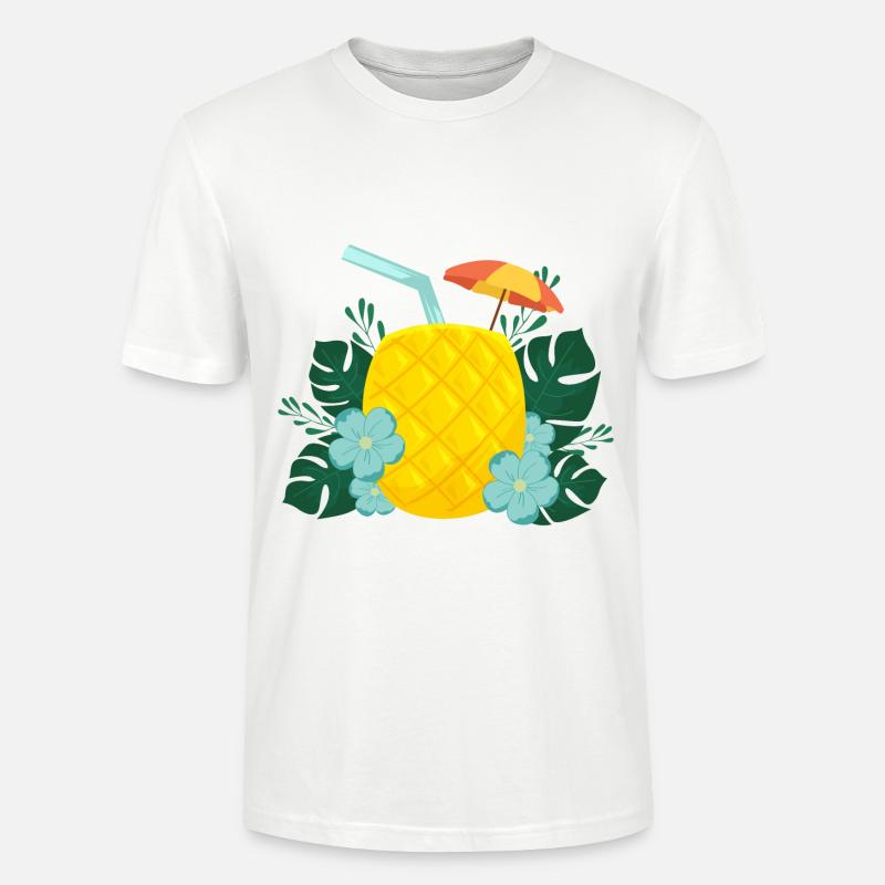 Pineapple Drink / Sommer / Sonne - Stanley/Stella Unisex Bio-T-Shirt CRAFTER - Weiß