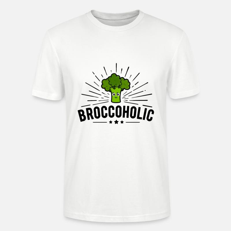 Vegetarier Vegan - Broccoholic - Stanley/Stella Unisex Bio-T-Shirt CRAFTER - Weiß