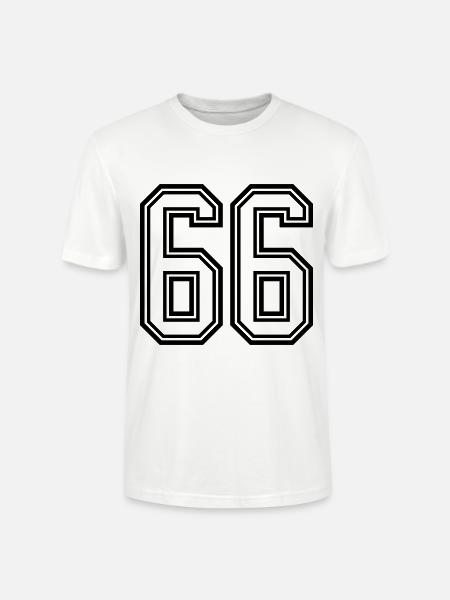 Symbole numérique 66 - T-shirt bio CRAFTER Stanley Stella Unisexe - blanc