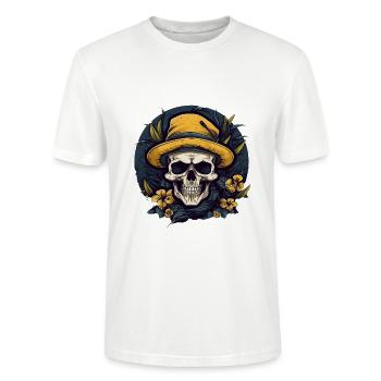 Le Contraste Éclatant de la Vie et de la Mort - T-shirt bio CRAFTER Stanley Stella Unisexe - blanc - Devant - Alina (178cm) & Michal (187cm)