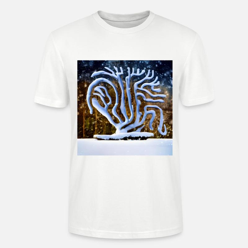 Alter Baum im Winter - Stanley/Stella Unisex Bio-T-Shirt CRAFTER - Weiß