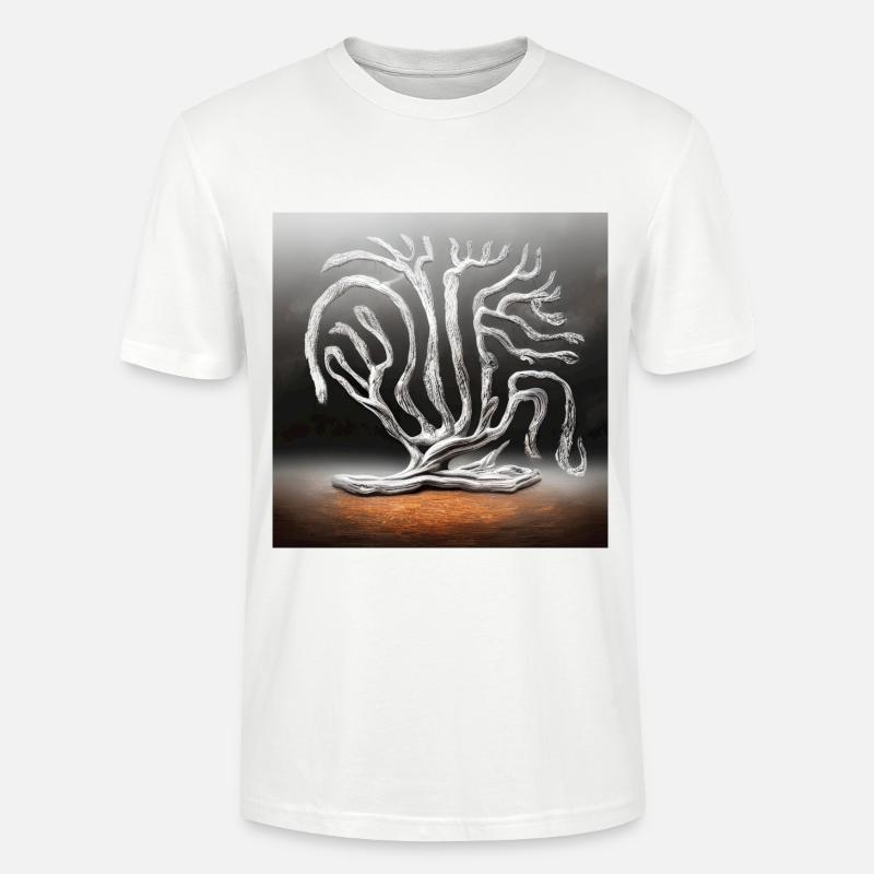 Alter Baum vom Blitz getroffen - Stanley/Stella Unisex Bio-T-Shirt CRAFTER - Weiß