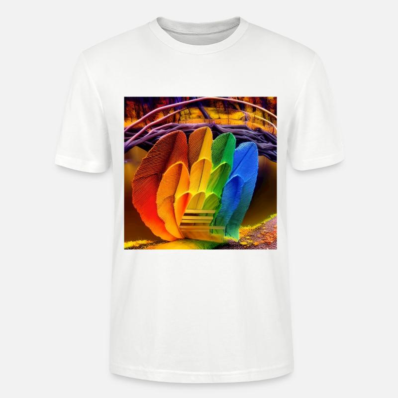 Regenbogen im Herbst - Stanley/Stella Unisex Bio-T-Shirt CRAFTER - Weiß