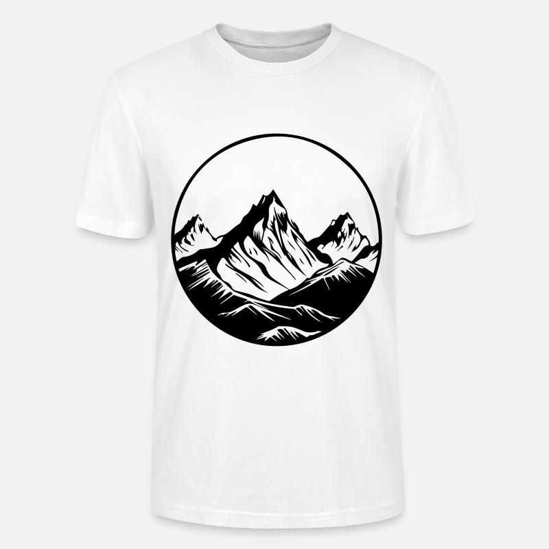 Berge Symbol Mountains - Stanley/Stella Unisex Bio-T-Shirt CRAFTER - Weiß