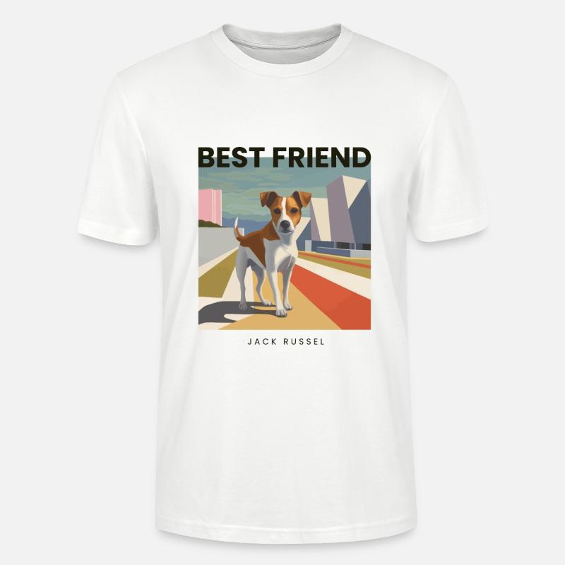 Bester Freund Jack Russel - Stanley/Stella Unisex Bio-T-Shirt CRAFTER - Weiß