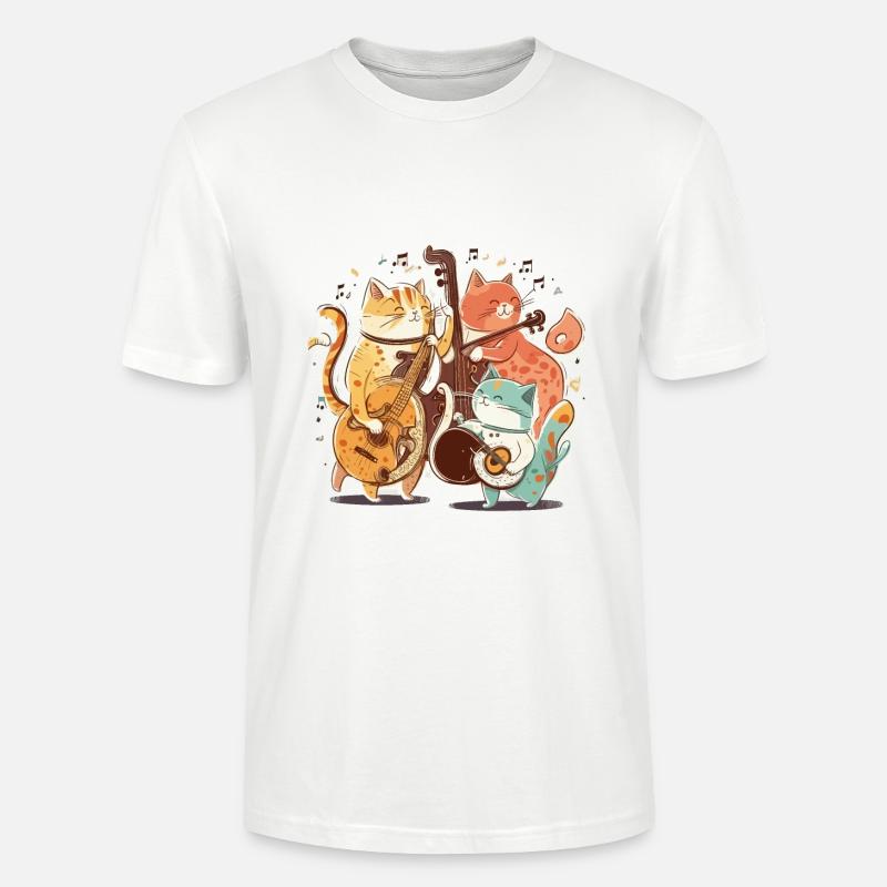 Katzenband - Stanley/Stella Unisex Bio-T-Shirt CRAFTER - Weiß