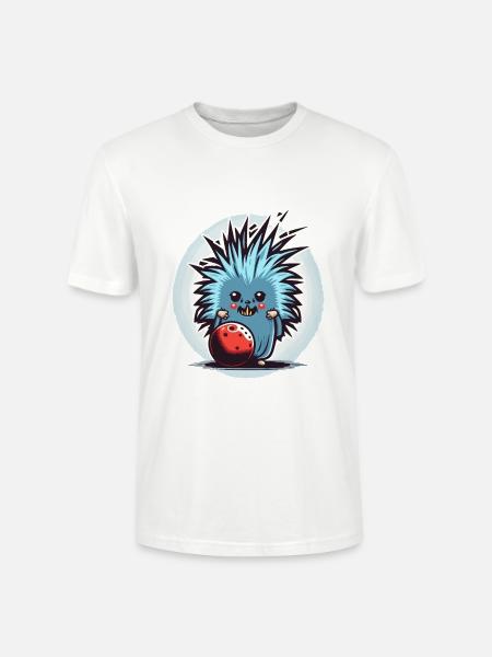 Stachelschwein-Roller - Stanley/Stella Unisex Bio-T-Shirt CRAFTER - Weiß