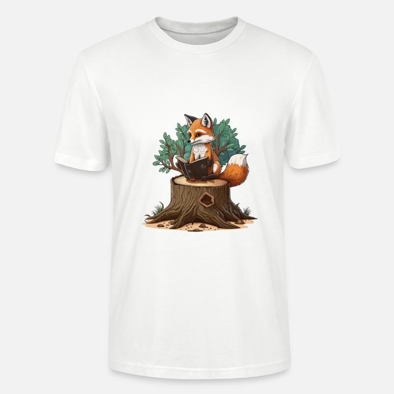 Buchhafter Fuchs - Stanley/Stella Unisex Bio-T-Shirt CRAFTER - Weiß