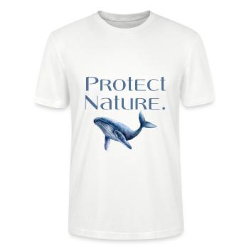 Protect Nature - Protect nature! - Stanley/Stella CRAFTER Unisex Organic T-Shirt - white - Front - Alina (178cm) & Michal (187cm)