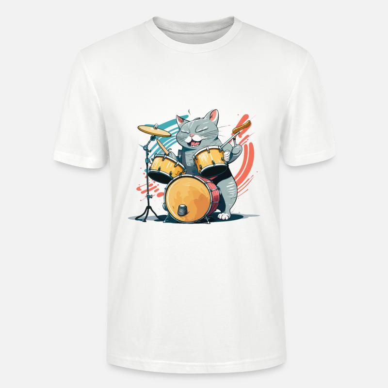 Besiege Katze - Stanley/Stella Unisex Bio-T-Shirt CRAFTER - Weiß