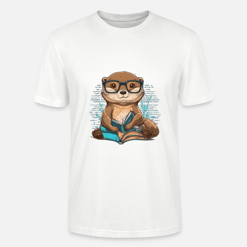 Otterly Vertieft - Stanley/Stella Unisex Bio-T-Shirt CRAFTER - Weiß
