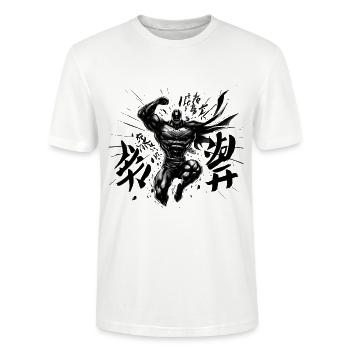 Kanji-Superhelden - Stanley/Stella Unisex Bio-T-Shirt CRAFTER - Weiß - Vorne - Alina (178cm) & Michal (187cm)