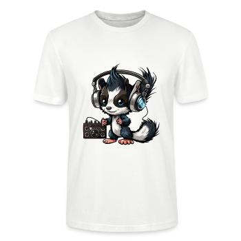 Stinkin Beats - Stanley/Stella CRAFTER Unisex Organic T-Shirt - white - Front - Alina (178cm) & Michal (187cm)