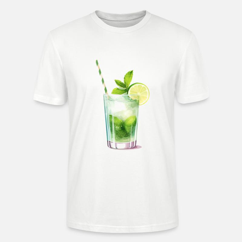 Mojito Cocktail Long Drink - T-shirt bio CRAFTER Stanley Stella Unisexe - blanc