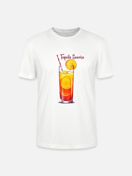 Tequila Sunrise Cocktail Longdrink - Stanley/Stella Unisex Bio-T-Shirt CRAFTER - Weiß