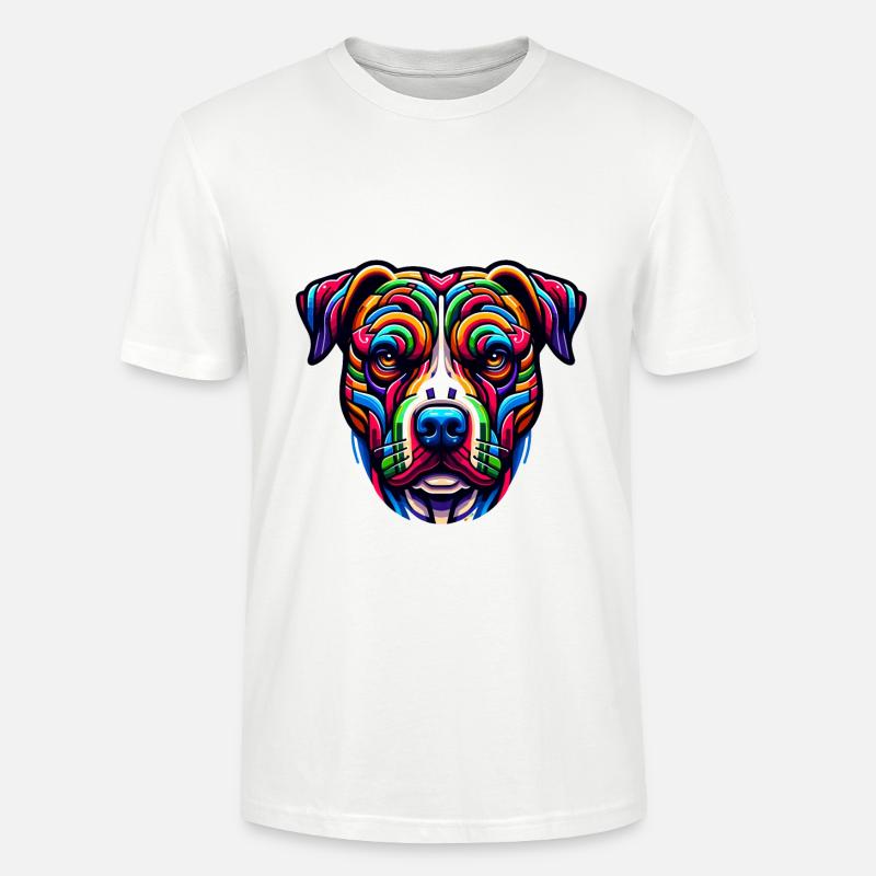 Mera Art Painted Dog three - Stanley/Stella Unisex Bio-T-Shirt CRAFTER - Weiß