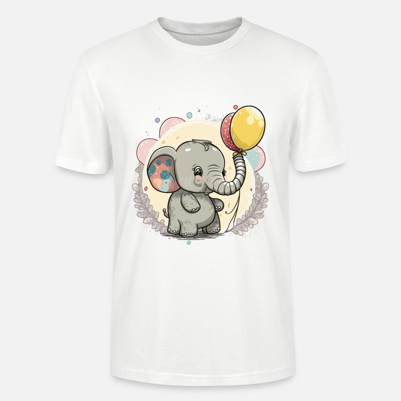 Bébé éléphant amour - T-shirt bio CRAFTER Stanley Stella Unisexe - blanc