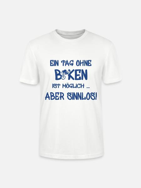 biken, spruch für biker - Stanley/Stella Unisex Bio-T-Shirt CRAFTER - Weiß