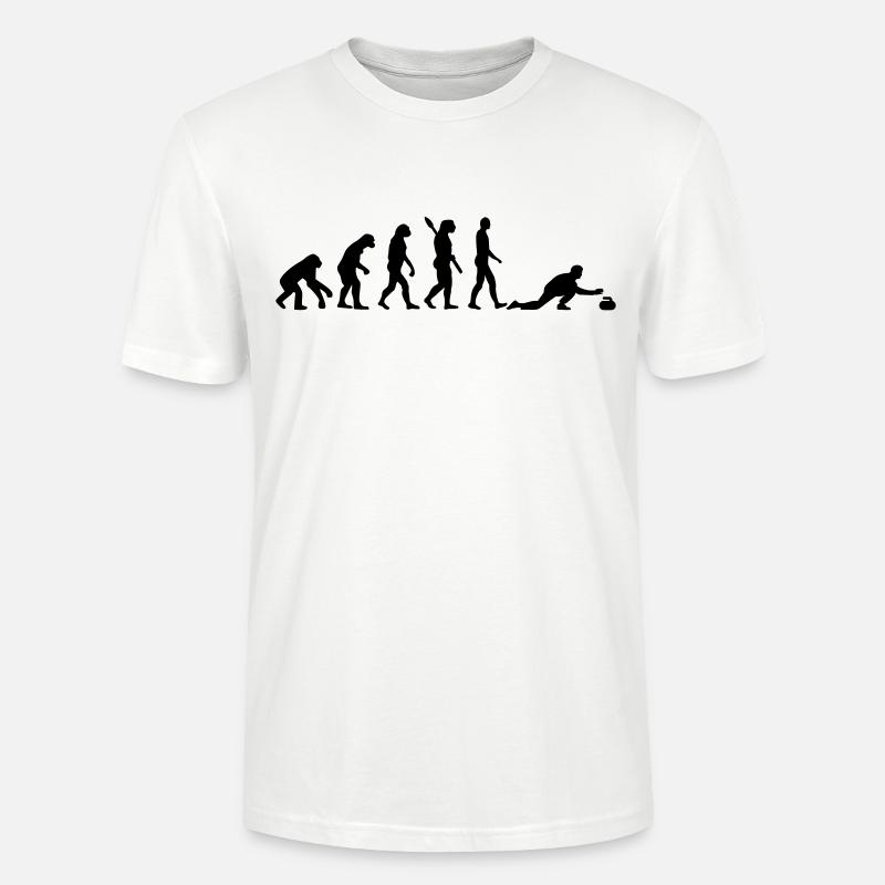 Curling Evolution - Stanley/Stella CRAFTER Unisex Organic T-Shirt - white
