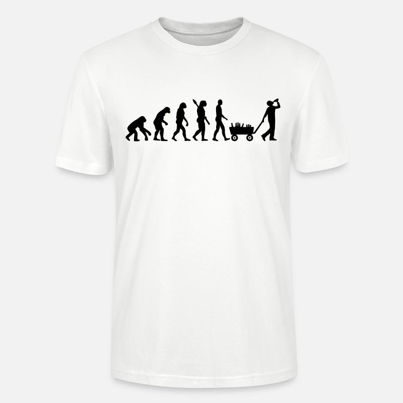 Évolution Alcool - T-shirt bio CRAFTER Stanley Stella Unisexe - blanc