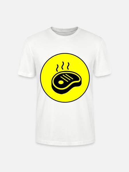 Steak icon Kreis - Stanley/Stella Unisex Bio-T-Shirt CRAFTER - Weiß