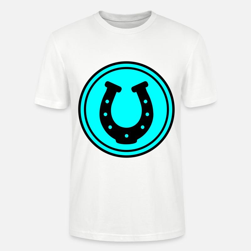 Icône en fer à cheval - T-shirt bio CRAFTER Stanley Stella Unisexe - blanc