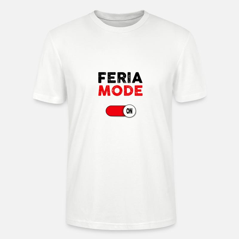Feria mode on - bouton ON/OFF - T-shirt bio CRAFTER Stanley Stella Unisexe - blanc