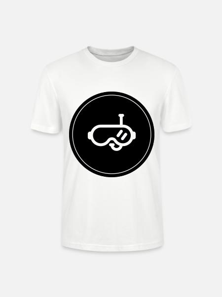 Diving goggles circle - Stanley/Stella CRAFTER Unisex Organic T-Shirt - white