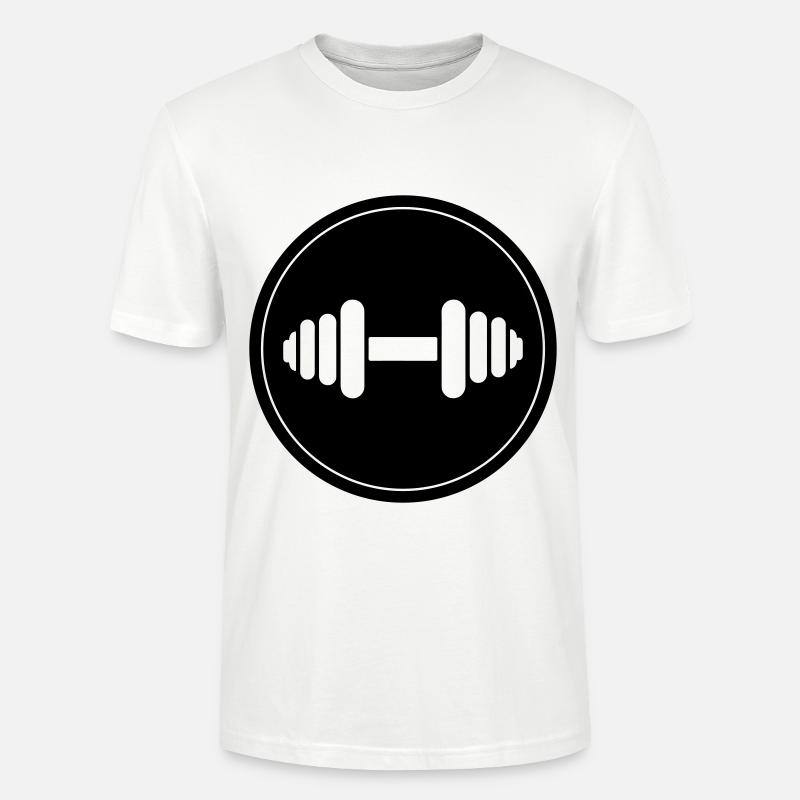 Icône de poids d’haltères - T-shirt bio CRAFTER Stanley Stella Unisexe - blanc