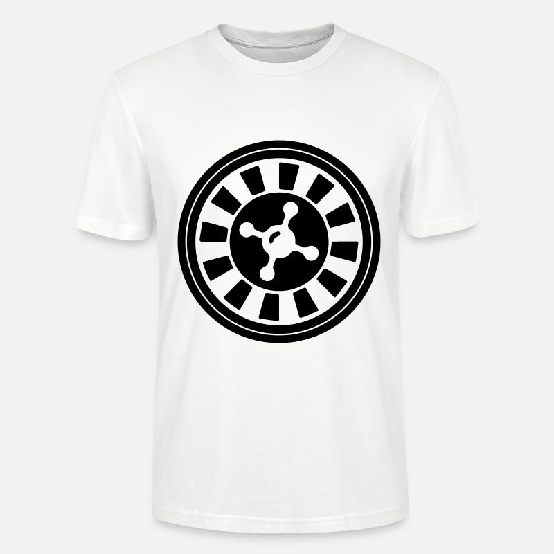 Roulette Icon Kreis - Stanley/Stella Unisex Bio-T-Shirt CRAFTER - Weiß