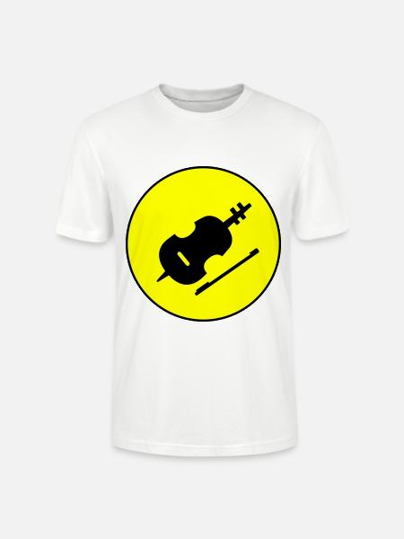 Violin Icon symbol - Stanley/Stella CRAFTER Unisex Organic T-Shirt - white