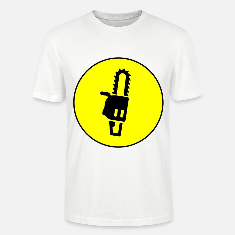 Icône d’icône de tronçonneuse - T-shirt bio CRAFTER Stanley Stella Unisexe - blanc