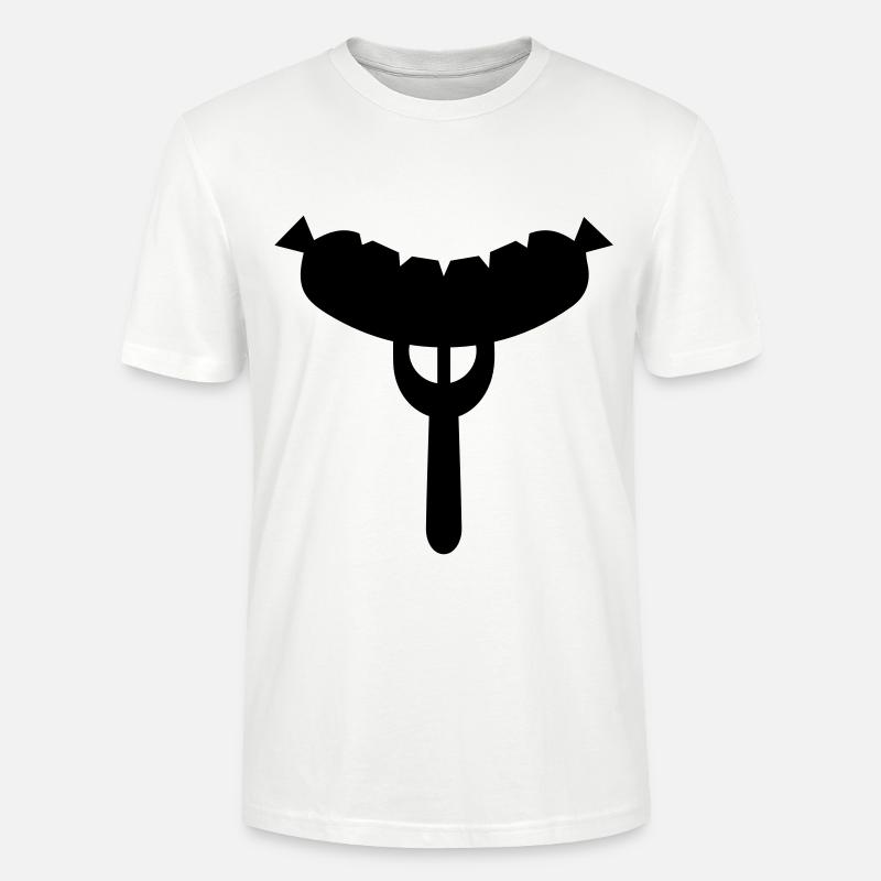 Wurst Gabel - Stanley/Stella Unisex Bio-T-Shirt CRAFTER - Weiß