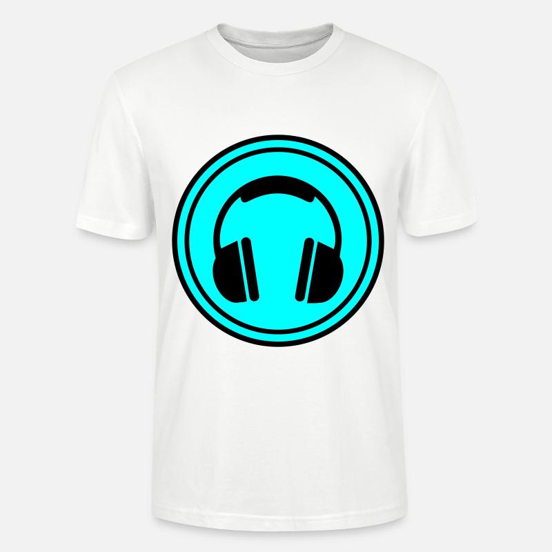 Kopfhörer Symbol - Stanley/Stella Unisex Bio-T-Shirt CRAFTER - Weiß