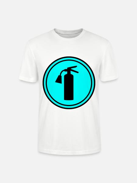 Fire extinguisher symbol - Stanley/Stella CRAFTER Unisex Organic T-Shirt - white