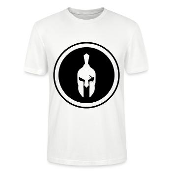 Casque Spartan - T-shirt bio CRAFTER Stanley Stella Unisexe - blanc - Devant - Alina (178cm) & Michal (187cm)