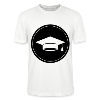 Student Graduation - Stanley/Stella CRAFTER Unisex Organic T-Shirt - white - Front - Alina (178cm) & Michal (187cm)