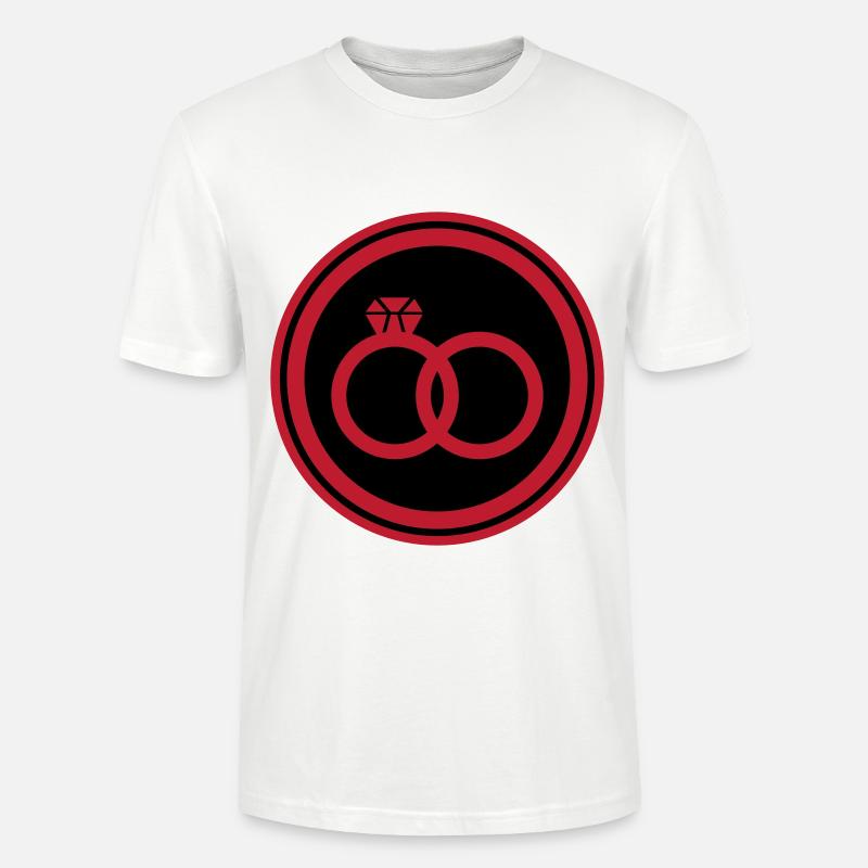 Eheringe Ring Hochzeit - Stanley/Stella Unisex Bio-T-Shirt CRAFTER - Weiß