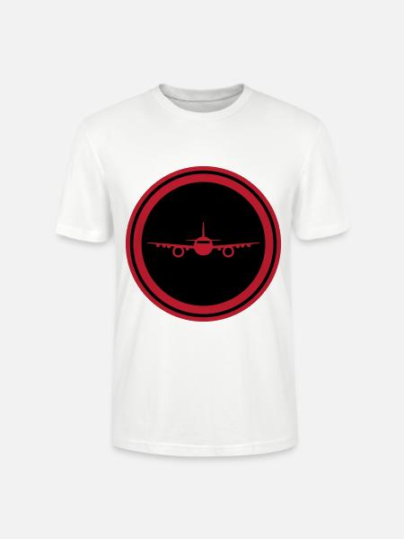Airplane Symbol - Stanley/Stella CRAFTER Unisex Organic T-Shirt - white