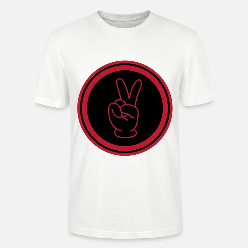 Peace Hand Comic - Stanley/Stella Unisex Bio-T-Shirt CRAFTER - Weiß