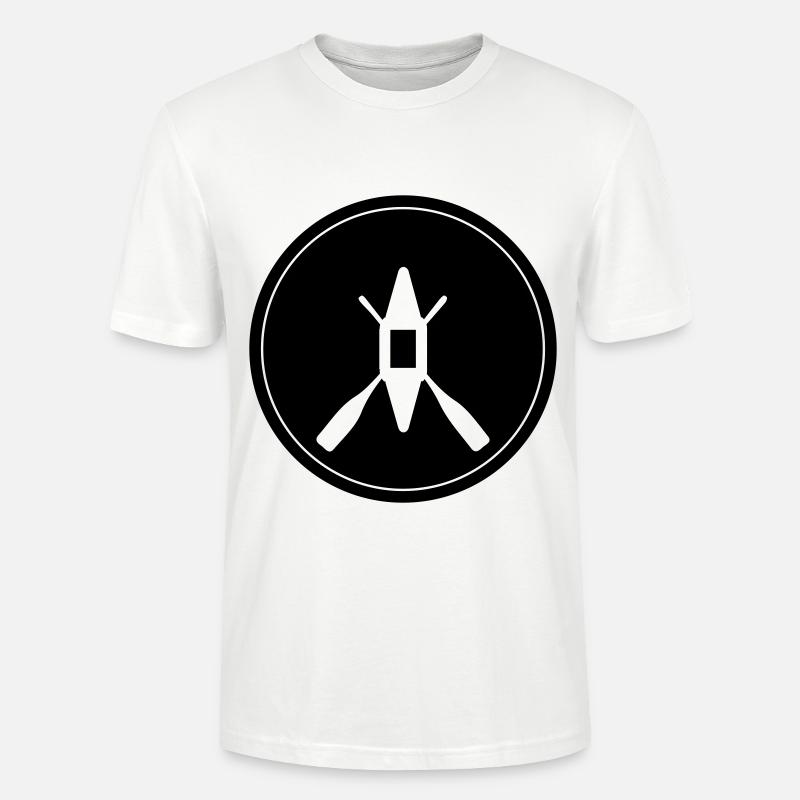 Cercle d’icônes de canoë - T-shirt bio CRAFTER Stanley Stella Unisexe - blanc