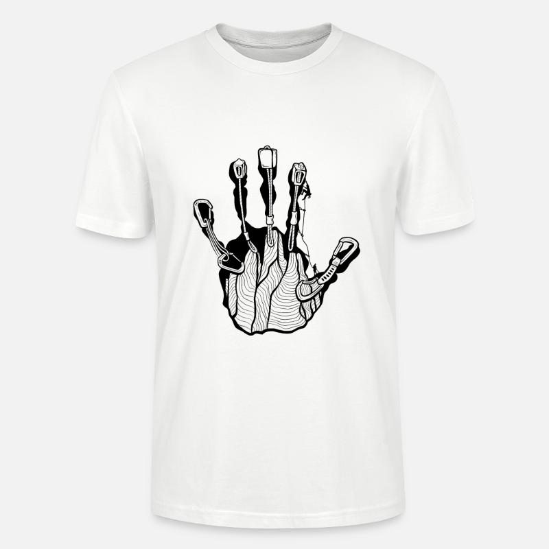 Main combo escalade - T-shirt bio CRAFTER Stanley Stella Unisexe - blanc