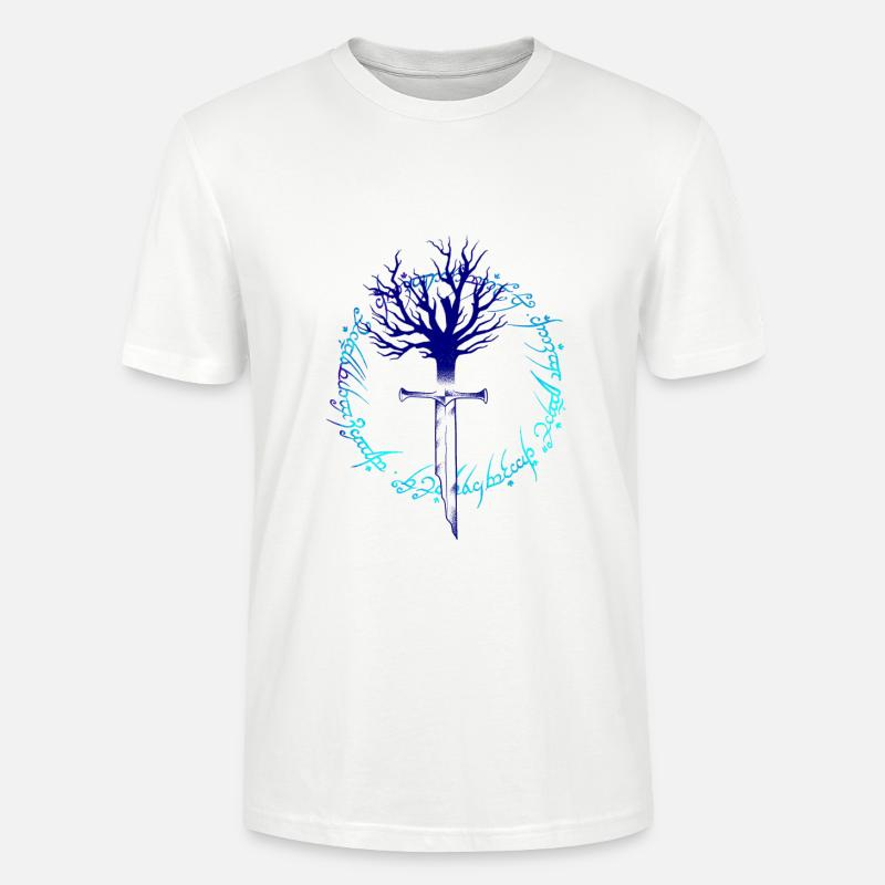 Elven Blade Dotwork Kunst - Stanley/Stella Unisex Bio-T-Shirt CRAFTER - Weiß