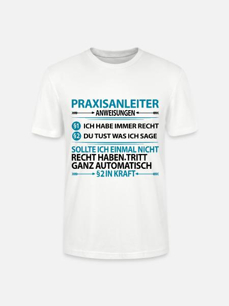 Praxisanleiter Praxisanleitung Abschiedsgeschenk - Stanley/Stella Unisex Bio-T-Shirt CRAFTER - Weiß