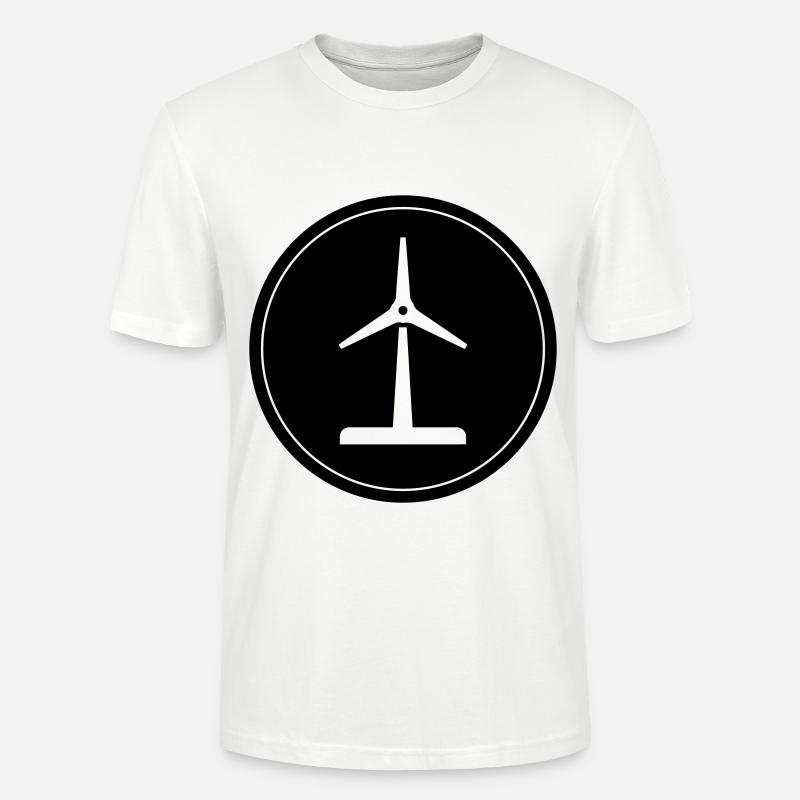 Windrad Silhouette - Stanley/Stella Unisex Bio-T-Shirt CRAFTER - Weiß